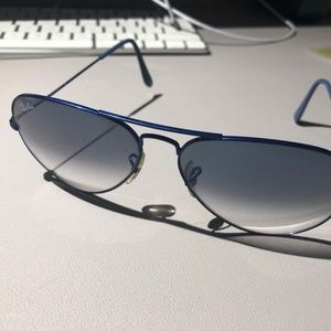 Custom Blue Ray-Ban Aviators RB3025